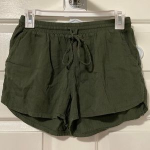 Green comfy shorts from target